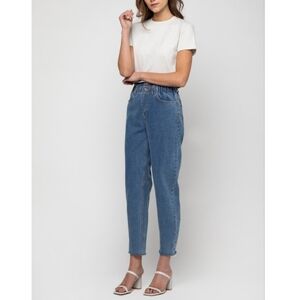 Oak + Fort Indigo Paper Bag Waist Denim Jeans
